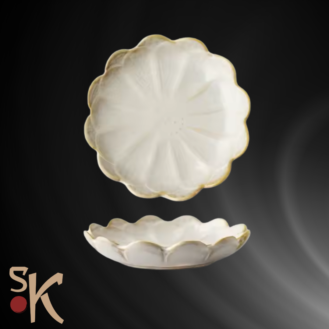 Ceramic Flower Porcelain Saucer Plate (Small)