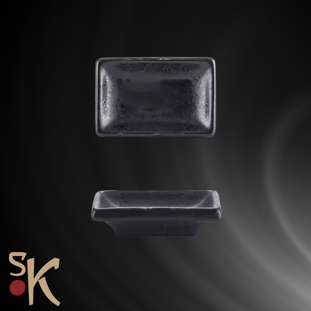 Ceramic Seasoning Plate - Black Speckle