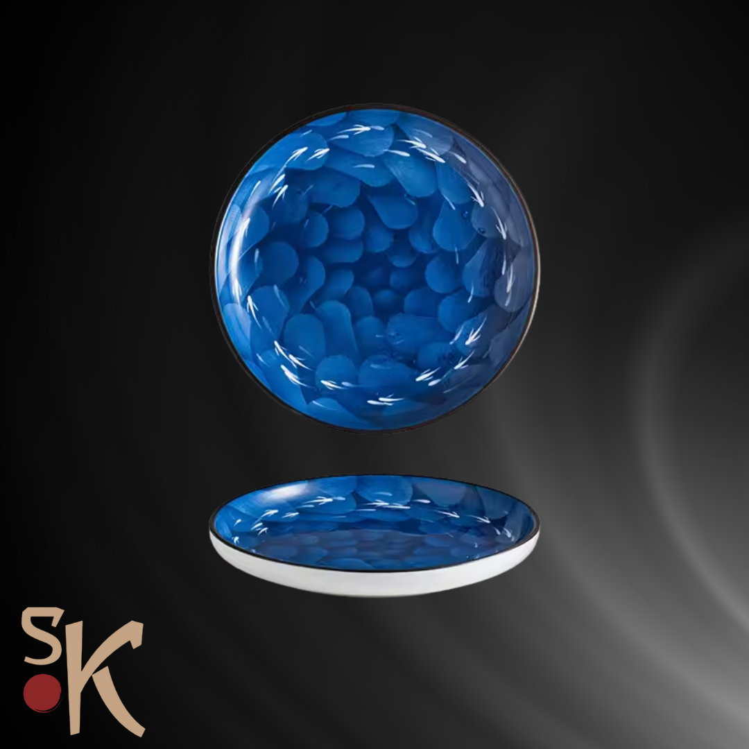 Ceramic Blue Deep Plate