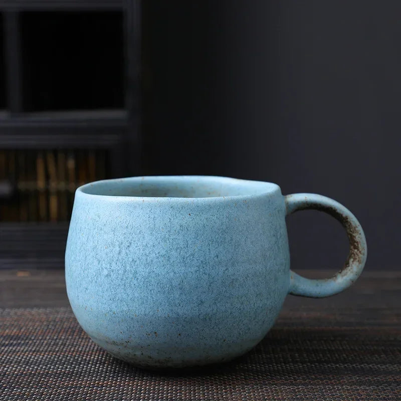 Kiln Baked Japanese Retro 500ML Wide Coffee Cup