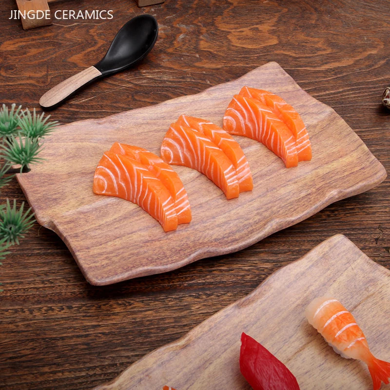 Wood Effect Melamine Tableware Dinner Set