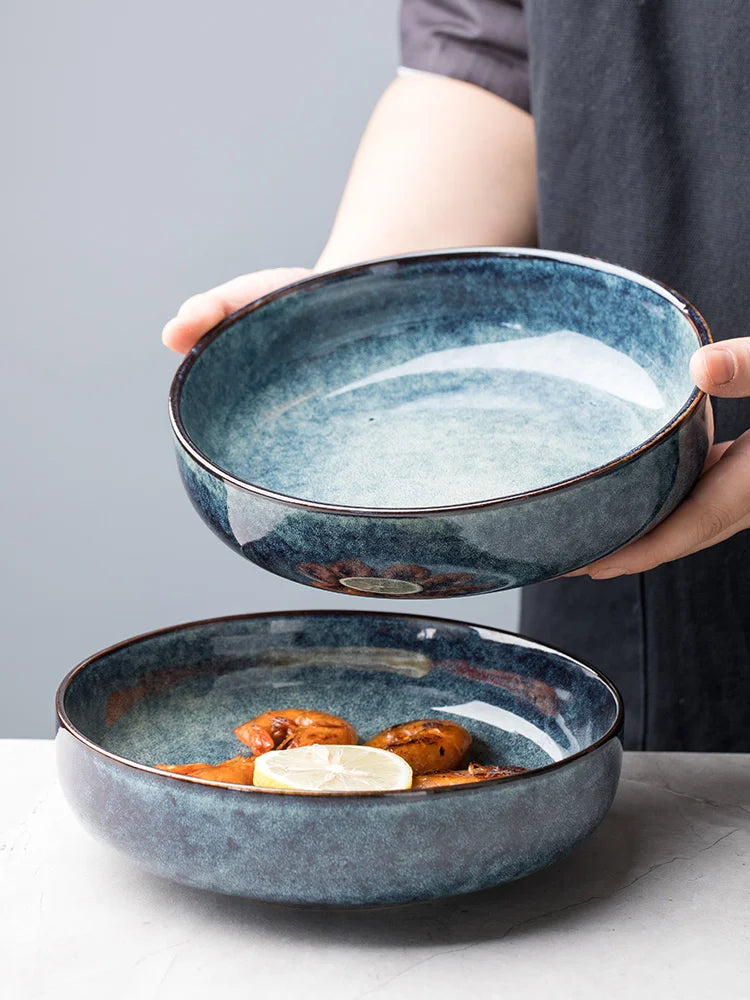 Retro Ceramic Bowl Salad Noodle Bowl