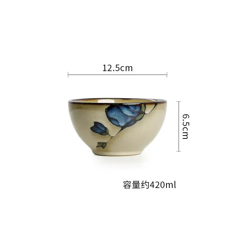 Colorful Flower Ceramic Tableware Dinner Set