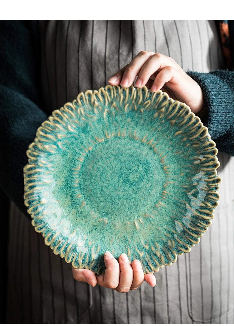 Retro Modern Deep Green Plate