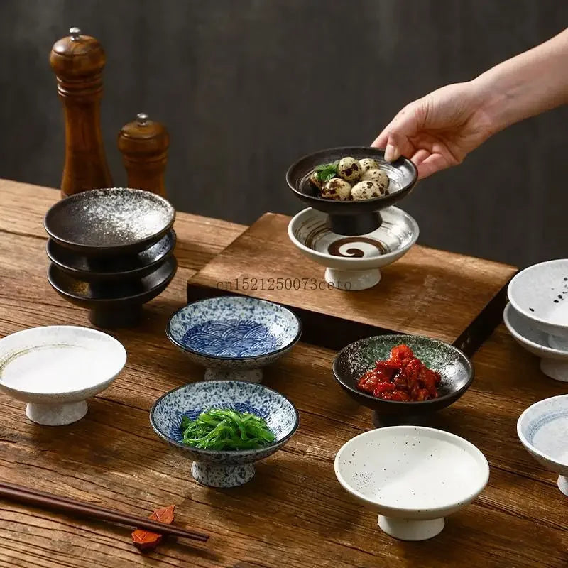 Retro High Rise Ceramic Dessert Bowl