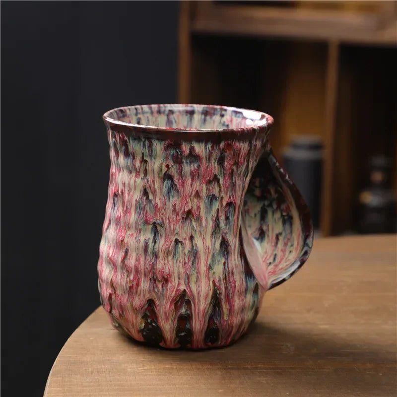 Kiln Baked Hand Warmer Japanese Retro 500ML Coffee Cup