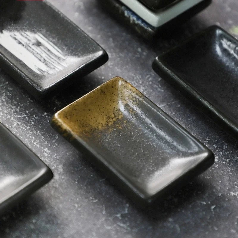 Ceramic Seasoning Plate - Black Speckle