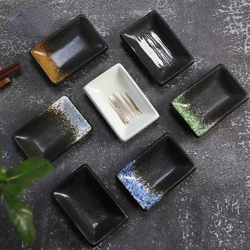 Ceramic Seasoning Plate - Black Speckle