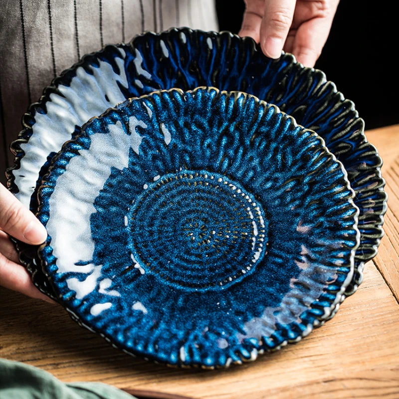Retro Modern Deep Blue Plate