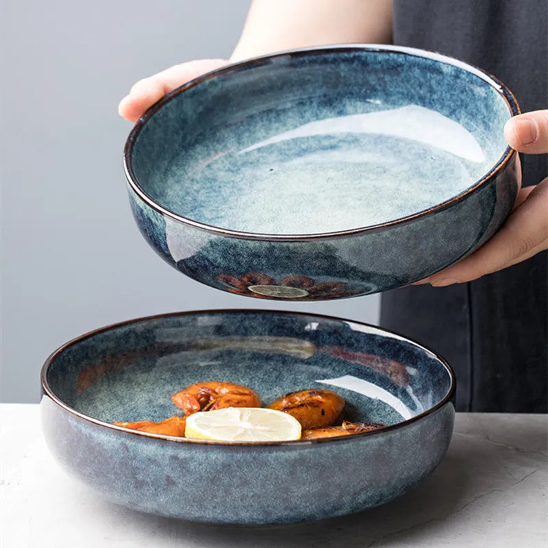 Retro Ceramic Bowl Salad Noodle Bowl