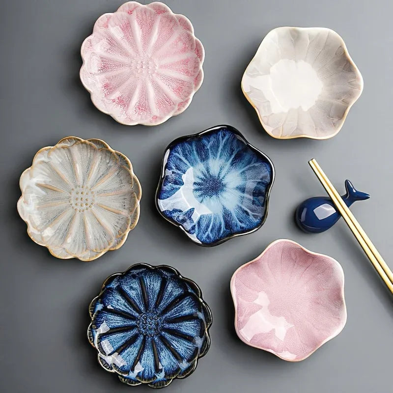 Ceramic Flower Porcelain Saucer Plate (Small)