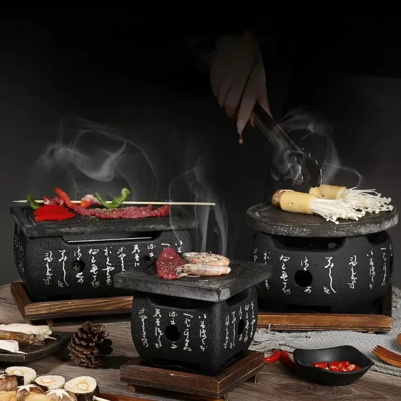 Japanese Cuisine Charcoal Barbecue Grill Stove - Grey