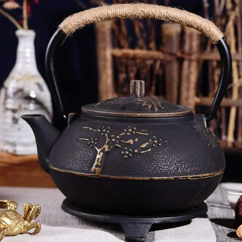Plum Blossom Cast Iron Tea Pot 700ML