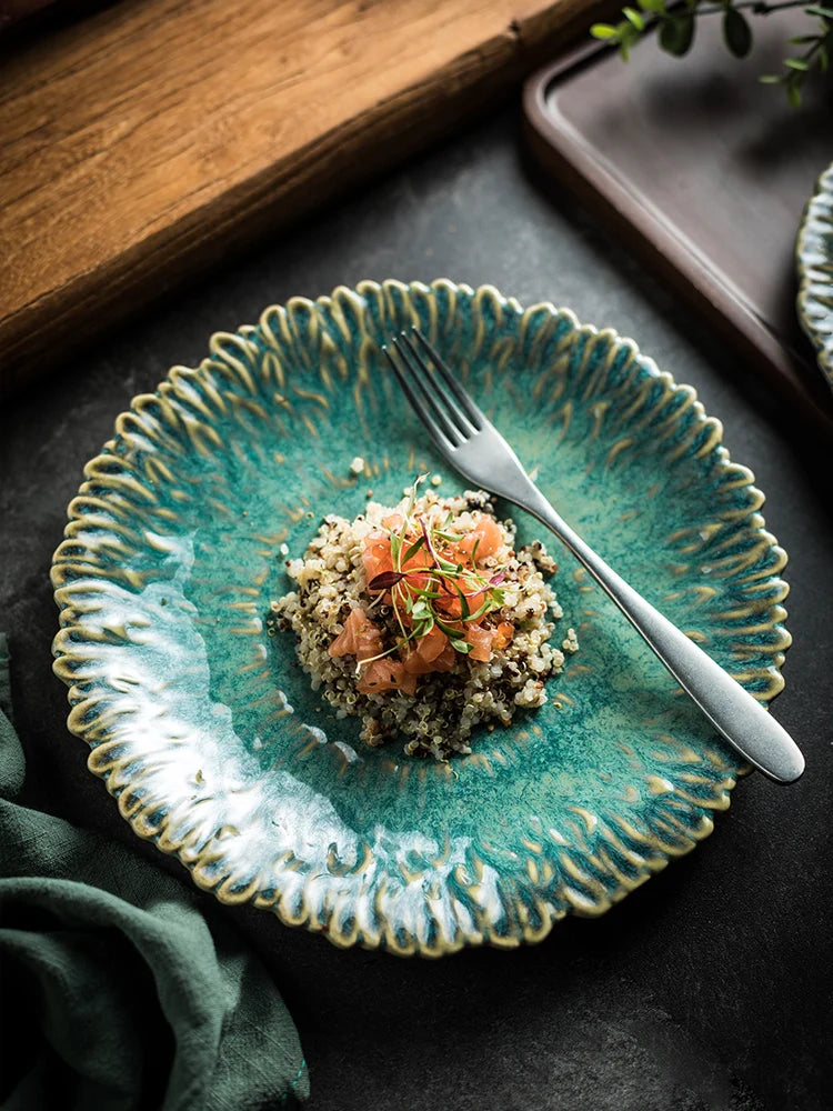 Retro Modern Deep Green Plate